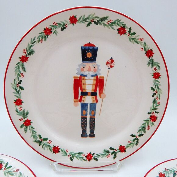Sur La Table Nutcracker Salad Dessert Plates 8 3/4 Inch Set Of 4 - Picture 2 of 13